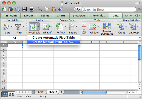 excel instructions for mac